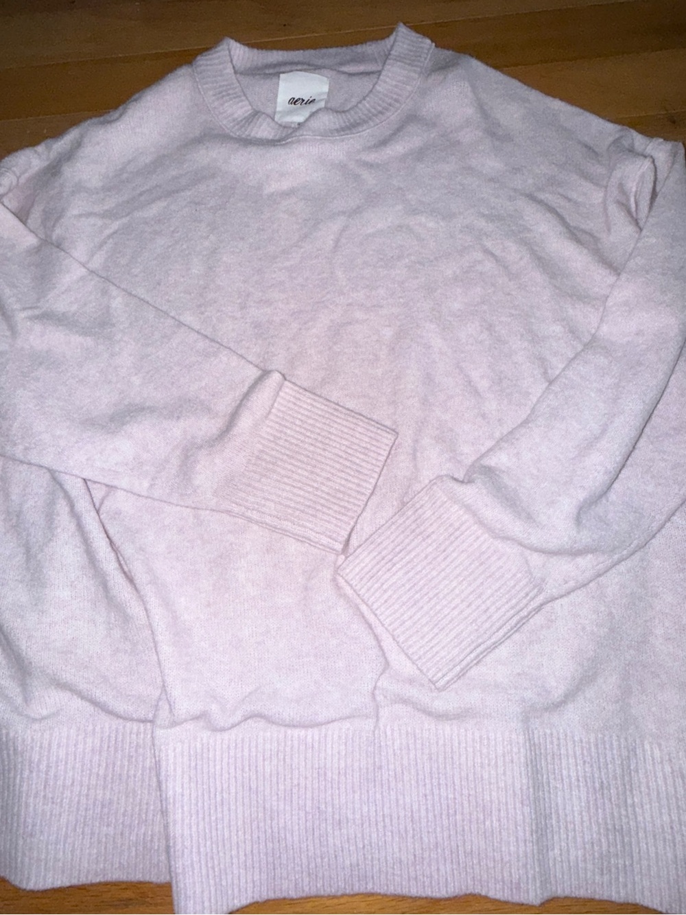 aerie Light Pink Women's Soft Cozy Crewneck Sweater